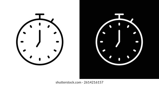 Stopwatch icon outline collection for web design