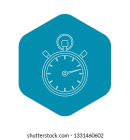 Stopwatch icon. Outline illustration of stopwatch vector icon for web