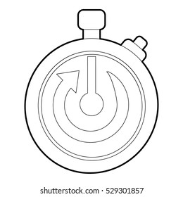 Stopwatch icon. Outline illustration of stopwatch vector icon for web