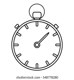 Stopwatch icon. Outline illustration of stopwatch vector icon for web