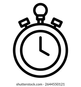 Stopwatch icon outline set sign