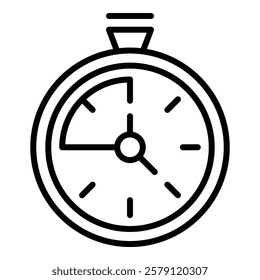 Stopwatch icon outline vector. Stop watch. Quick chronometer