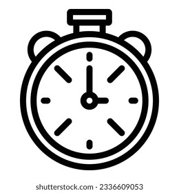 Stopwatch icon outline vector. Time duration. Clock hour