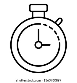Stopwatch icon. Outline stopwatch vector icon for web design isolated on white background