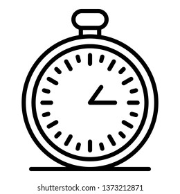 Stopwatch icon. Outline stopwatch vector icon for web design isolated on white background