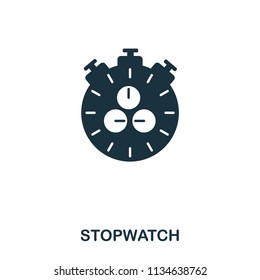 Stopwatch icon. Premium style icon design. UI. Illustration of stopwatch icon. Pictogram isolated on white. Ready to use in web design, apps, software, print