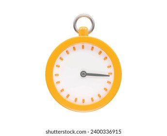 Stopwatch icon rendering 3d illustration element