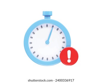 Stopwatch icon rendering 3d illustration element