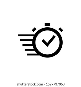 Stopwatch icon, running time vector icon illustration