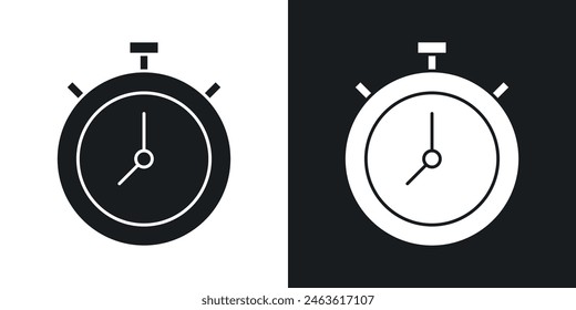 Stopwatch icon set. Icons for quick start timers, countdowns, and express deliveries.