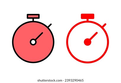 stopwatch icon set illustration. Timer sign and symbol. Countdown icon. Period of time
