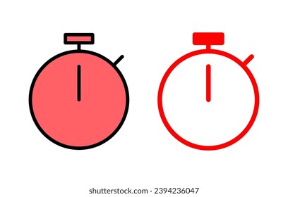 stopwatch icon set illustration. Timer sign and symbol. Countdown icon. Period of time