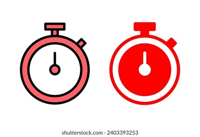 stopwatch icon set illustration. Timer sign and symbol. Countdown icon. Period of time