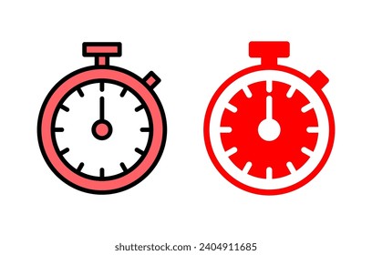 stopwatch icon set illustration. Timer sign and symbol. Countdown icon. Period of time