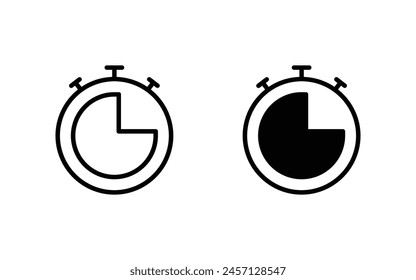 stopwatch icon set, Timer, stopwatch symbol vector