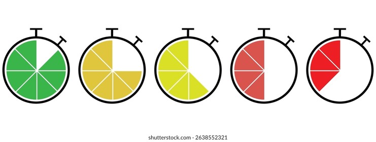 Stopwatch icon set . timing icon. eps 10.
