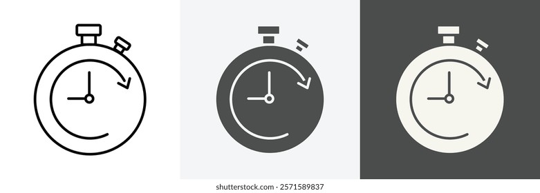 Stopwatch Icon set vector art