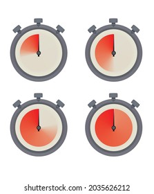 Stopwatch icon set. vector illustration