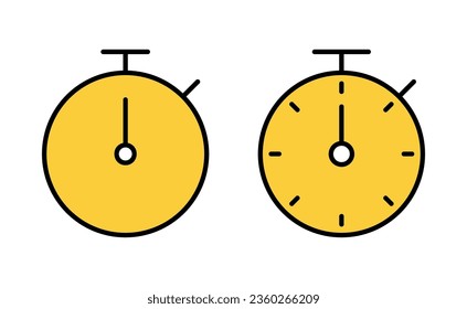 Stopp-Watch-Icon für Web- und Mobile-App. Timer-Zeichen und Symbol. Countdown-Symbol Zeitraum