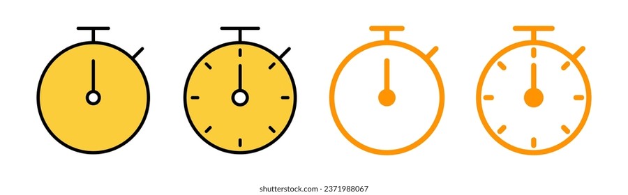 stopwatch icon set for web and mobile app. Timer sign and symbol. Countdown icon. Period of time