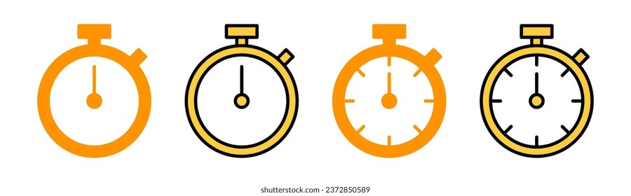 stopwatch icon set for web and mobile app. Timer sign and symbol. Countdown icon. Period of time