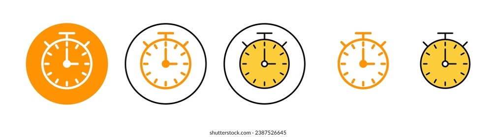 stopwatch icon set for web and mobile app. Timer sign and symbol. Countdown icon. Period of time