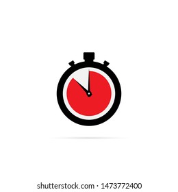 Stopwatch icon with shadow. Vector eps10