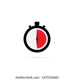 Stopwatch icon with shadow.Vector eps10 