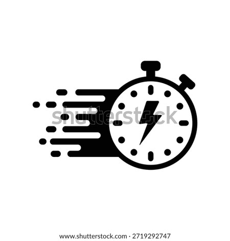 The stopwatch icon shows the exact time, the clock is very fast.