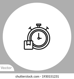 Stopwatch icon sign vector,Symbol, logo illustration for web and mobile