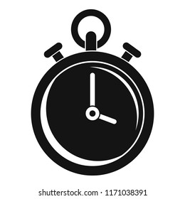 Stopwatch icon. Simple illustration of stopwatch vector icon for web design isolated on white background