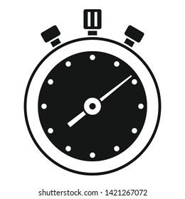 Stopwatch icon. Simple illustration of stopwatch vector icon for web design isolated on white background