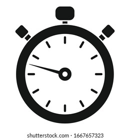 Stopwatch icon. Simple illustration of stopwatch vector icon for web design isolated on white background