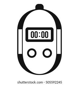 Stopwatch icon. Simple illustration of stopwatch vector icon for web