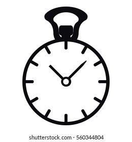 Stopwatch icon. Simple illustration of stopwatch vector icon for web