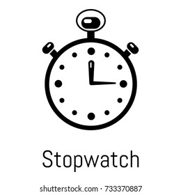Stopwatch icon. Simple illustration of stopwatch vector icon for web
