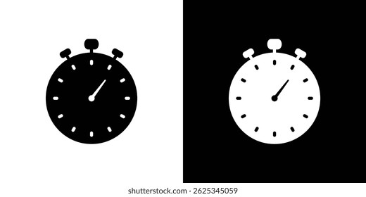 Stopwatch icon simple line vector. Symbol, logo.