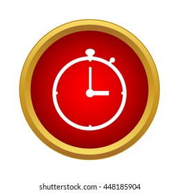 Stopwatch icon in simple style on a white background