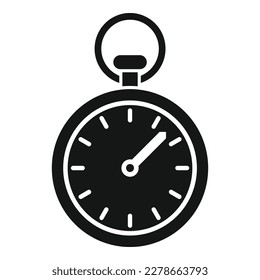 Stopwatch icon simple vector. Business time. Work control