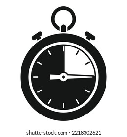 Stopwatch icon simple vector. Stop clock. Watch timer