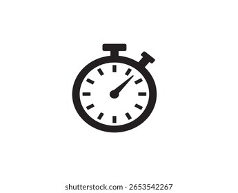 Icono de cronómetro en ilustraciones de Vector minimalista elegante