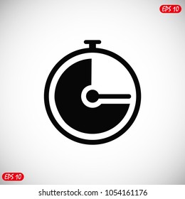 stopwatch icon, stock vector illustration flat design style