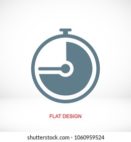 stopwatch icon, stock vector illustration flat design style