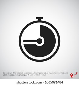 stopwatch icon, stock vector illustration flat design style