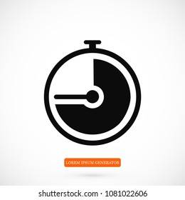 stopwatch icon, stock vector illustration flat design style