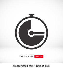 stopwatch icon, stock vector illustration flat design style