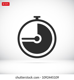 stopwatch icon, stock vector illustration flat design style