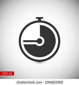 stopwatch icon, stock vector illustration flat design style