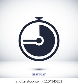 stopwatch icon, stock vector illustration flat design style