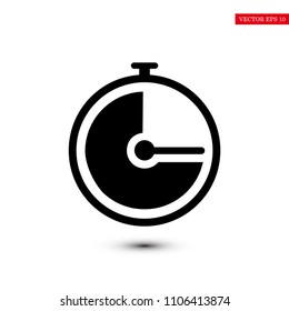 stopwatch icon, stock vector illustration flat design style